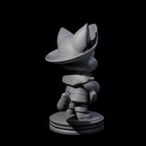 Cute Pirate Kitty E Miniature for Dungeons and Dragons, Pathfinder or other TTRPGs