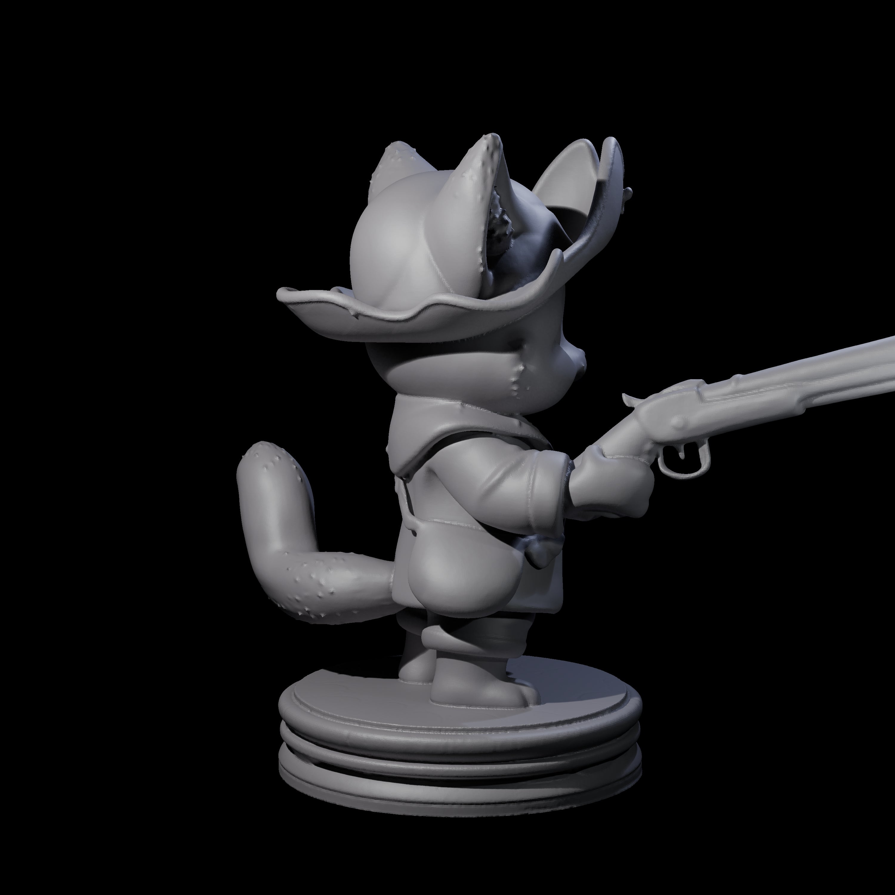 Cute Pirate Kitty F Miniature for Dungeons and Dragons, Pathfinder or other TTRPGs