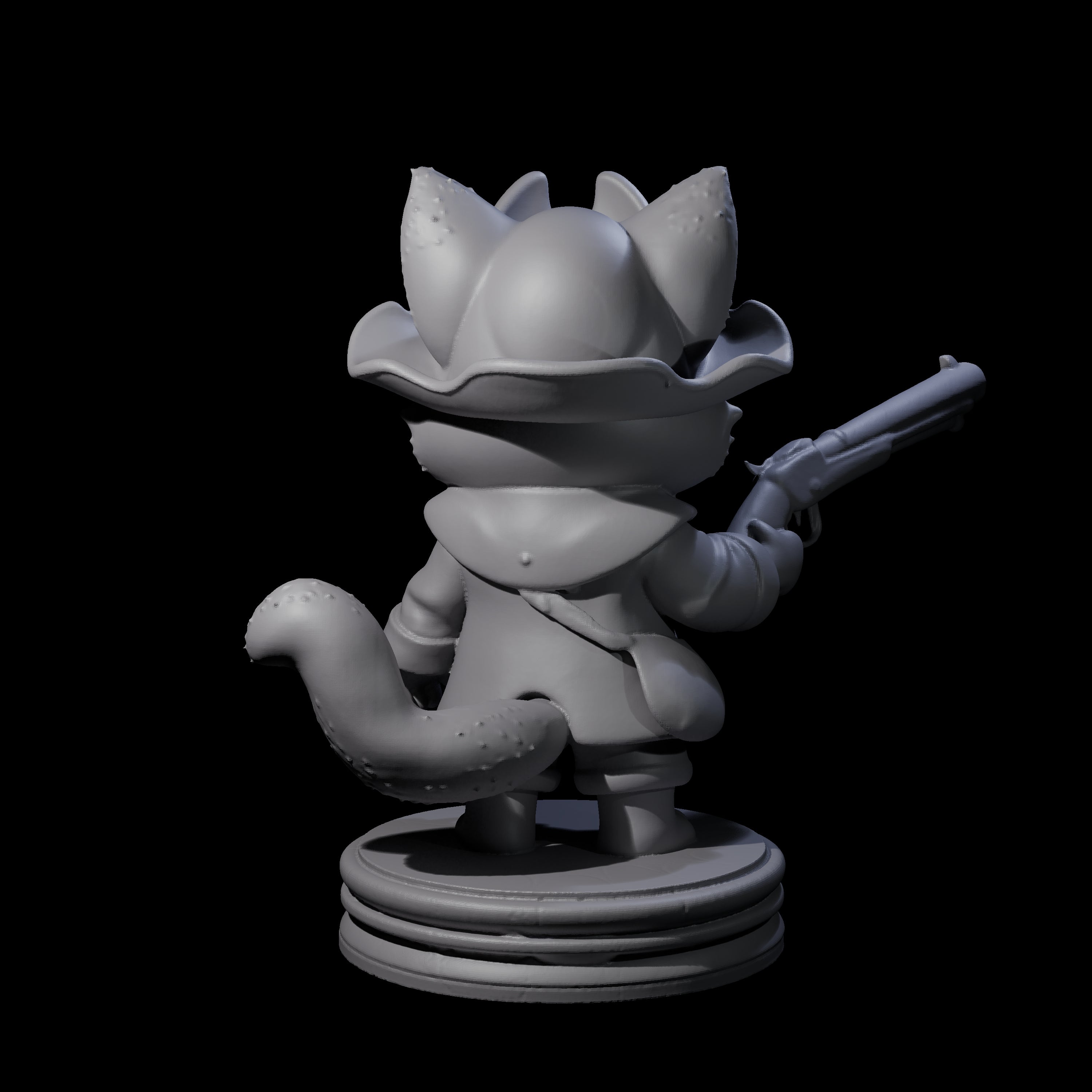 Cute Pirate Kitty F Miniature for Dungeons and Dragons, Pathfinder or other TTRPGs