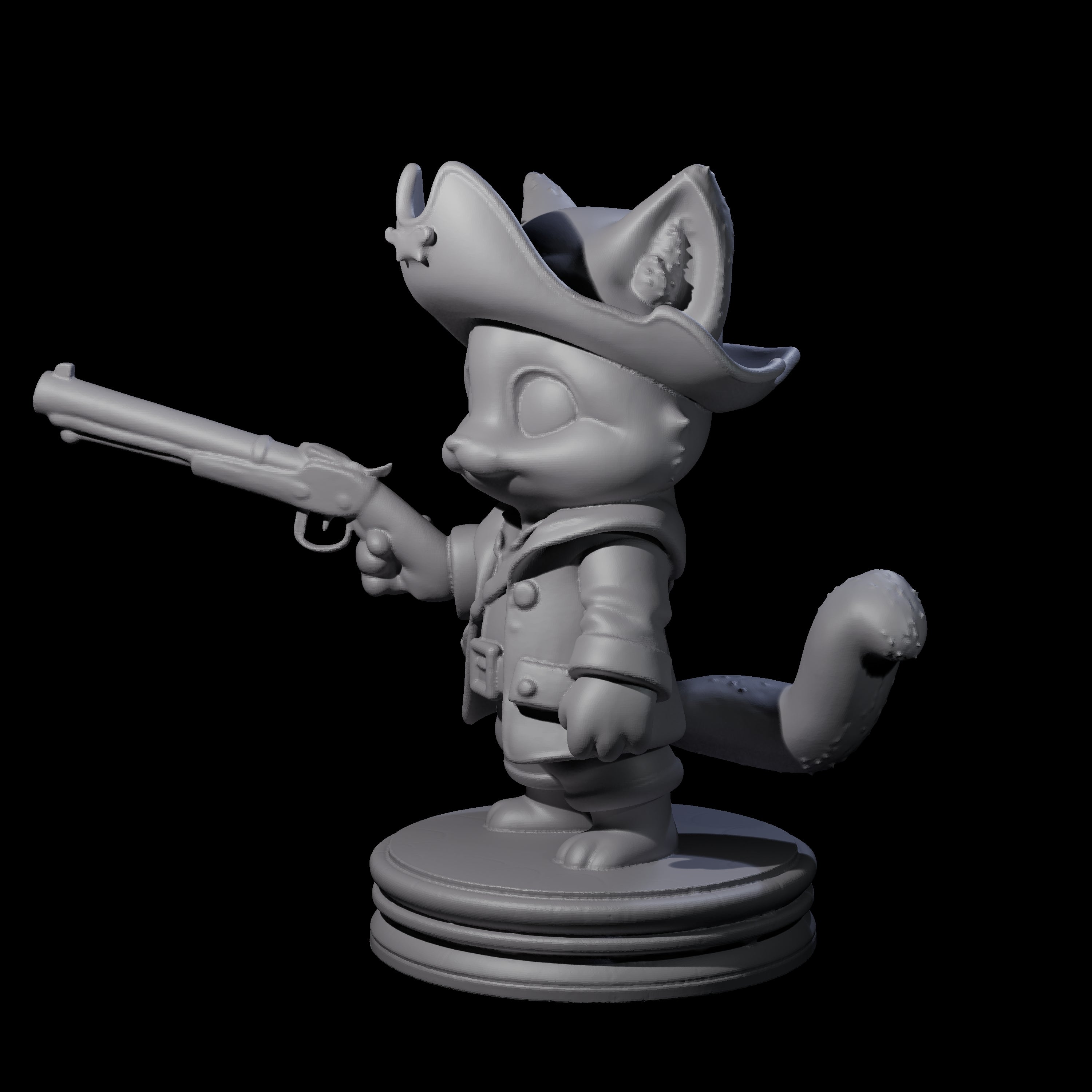 Cute Pirate Kitty F Miniature for Dungeons and Dragons, Pathfinder or other TTRPGs