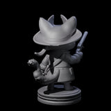 Cute Pirate Kitty G Miniature for Dungeons and Dragons, Pathfinder or other TTRPGs