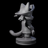 Cute Pirate Kitty H Miniature for Dungeons and Dragons, Pathfinder or other TTRPGs