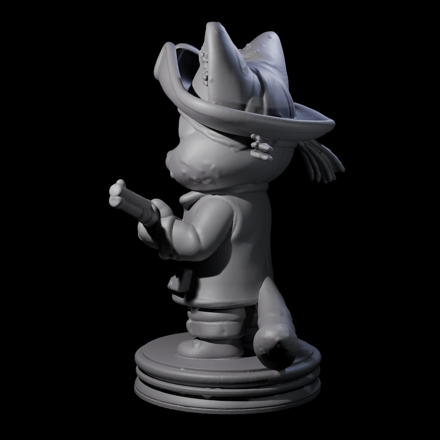 Cute Pirate Kitty H Miniature for Dungeons and Dragons, Pathfinder or other TTRPGs