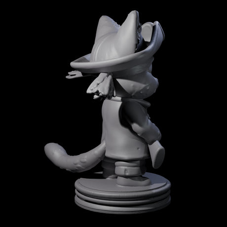 Cute Pirate Kitty H Miniature for Dungeons and Dragons, Pathfinder or other TTRPGs