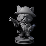 Cute Pirate Kitty I Miniature for Dungeons and Dragons, Pathfinder or other TTRPGs