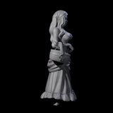 Cute Villager on Errands Miniature for Dungeons and Dragons, Pathfinder or other TTRPGs