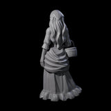 Cute Villager on Errands Miniature for Dungeons and Dragons, Pathfinder or other TTRPGs