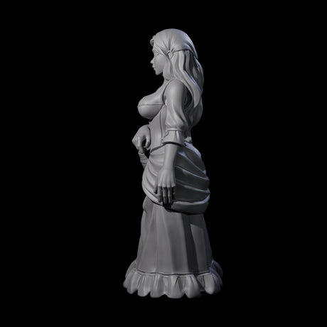 Cute Villager on Errands Miniature for Dungeons and Dragons, Pathfinder or other TTRPGs