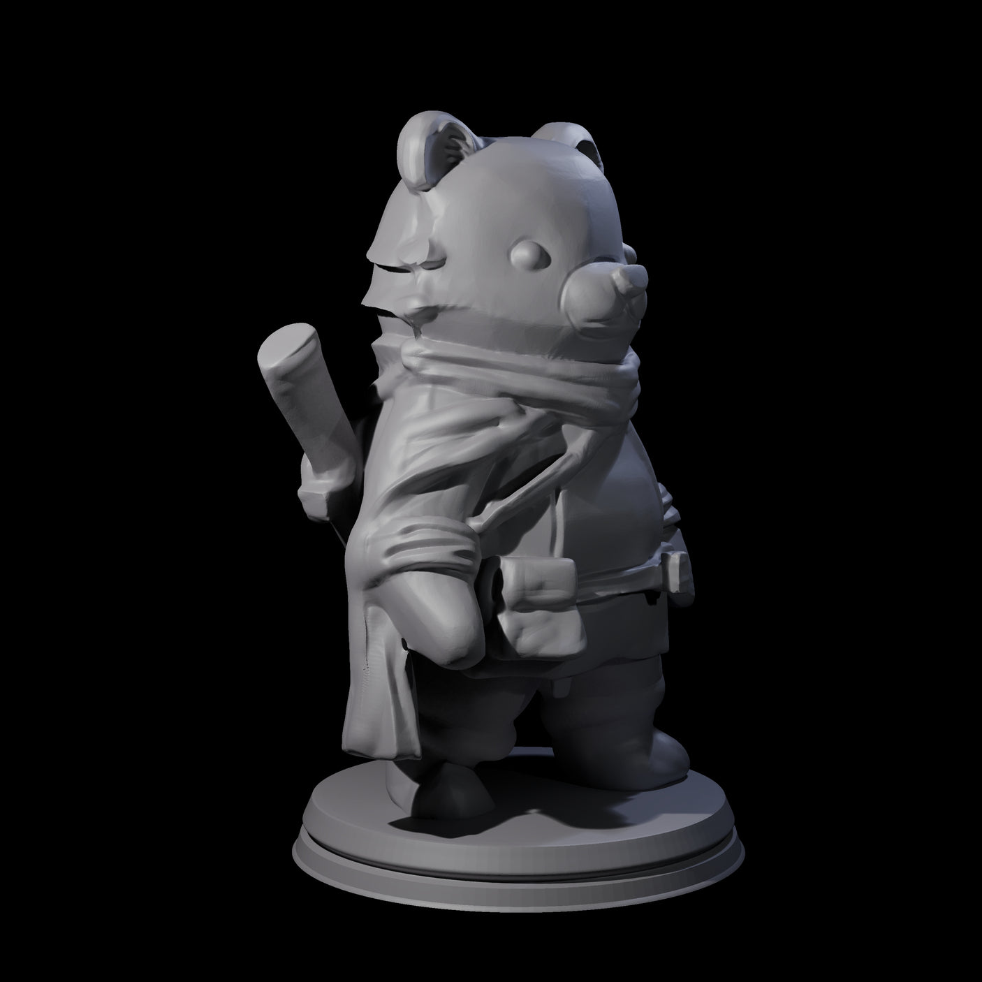 Cute Woodland Ursine A Miniature for Dungeons and Dragons, Pathfinder or other TTRPGs