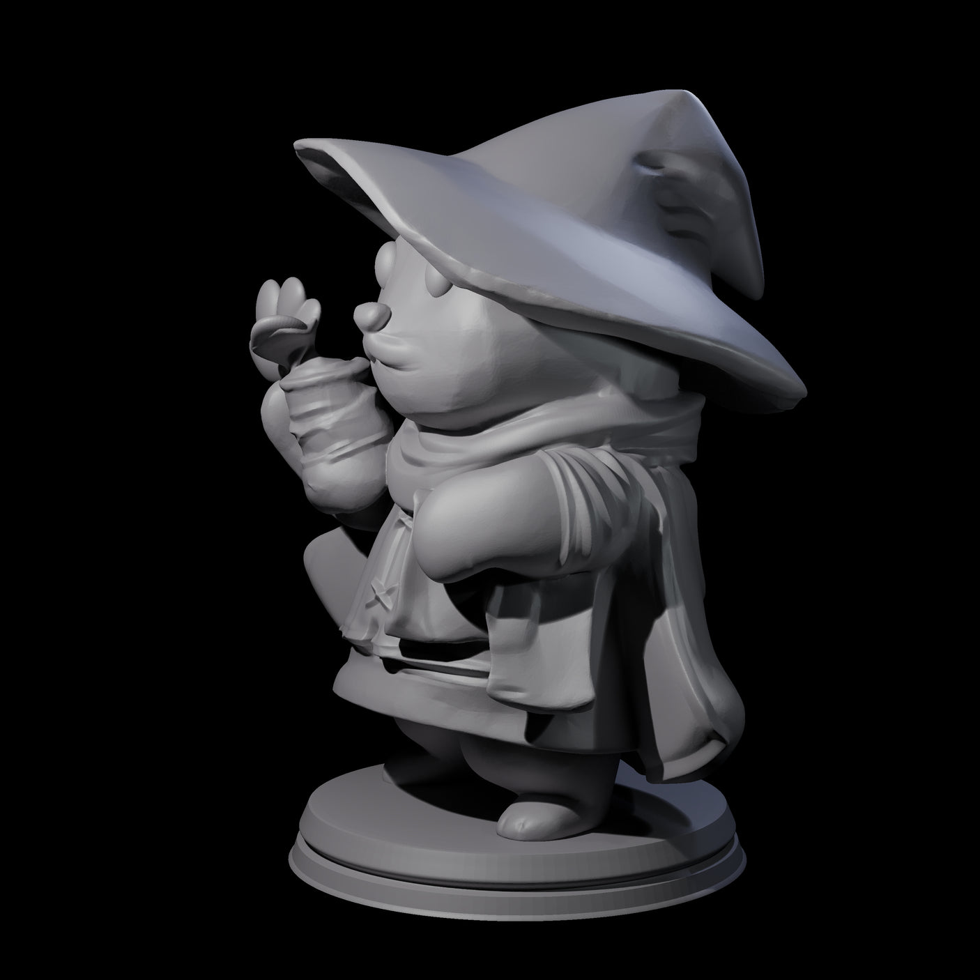 Cute Woodland Ursine B Miniature for Dungeons and Dragons, Pathfinder or other TTRPGs