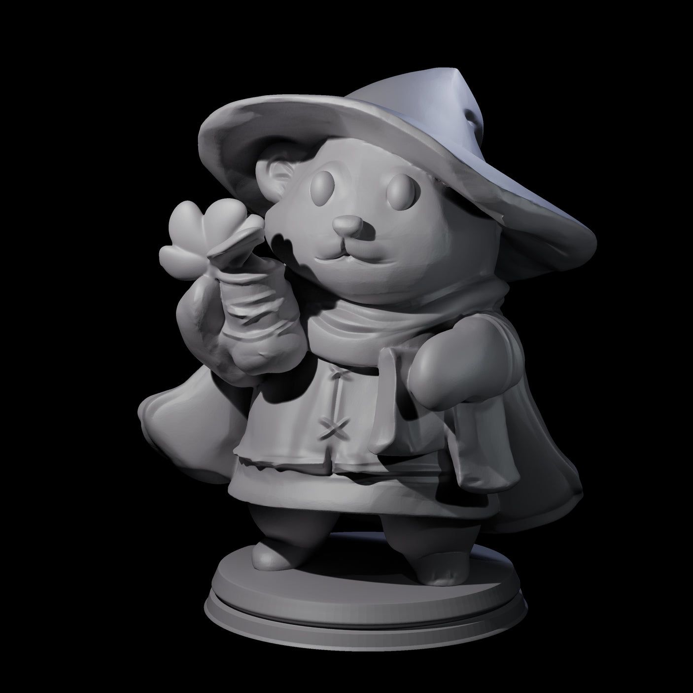 Cute Woodland Ursine B Miniature for Dungeons and Dragons, Pathfinder or other TTRPGs