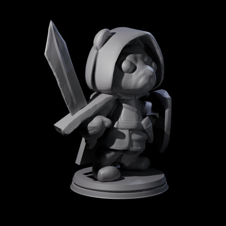 Cute Woodland Ursine C Miniature for Dungeons and Dragons, Pathfinder or other TTRPGs
