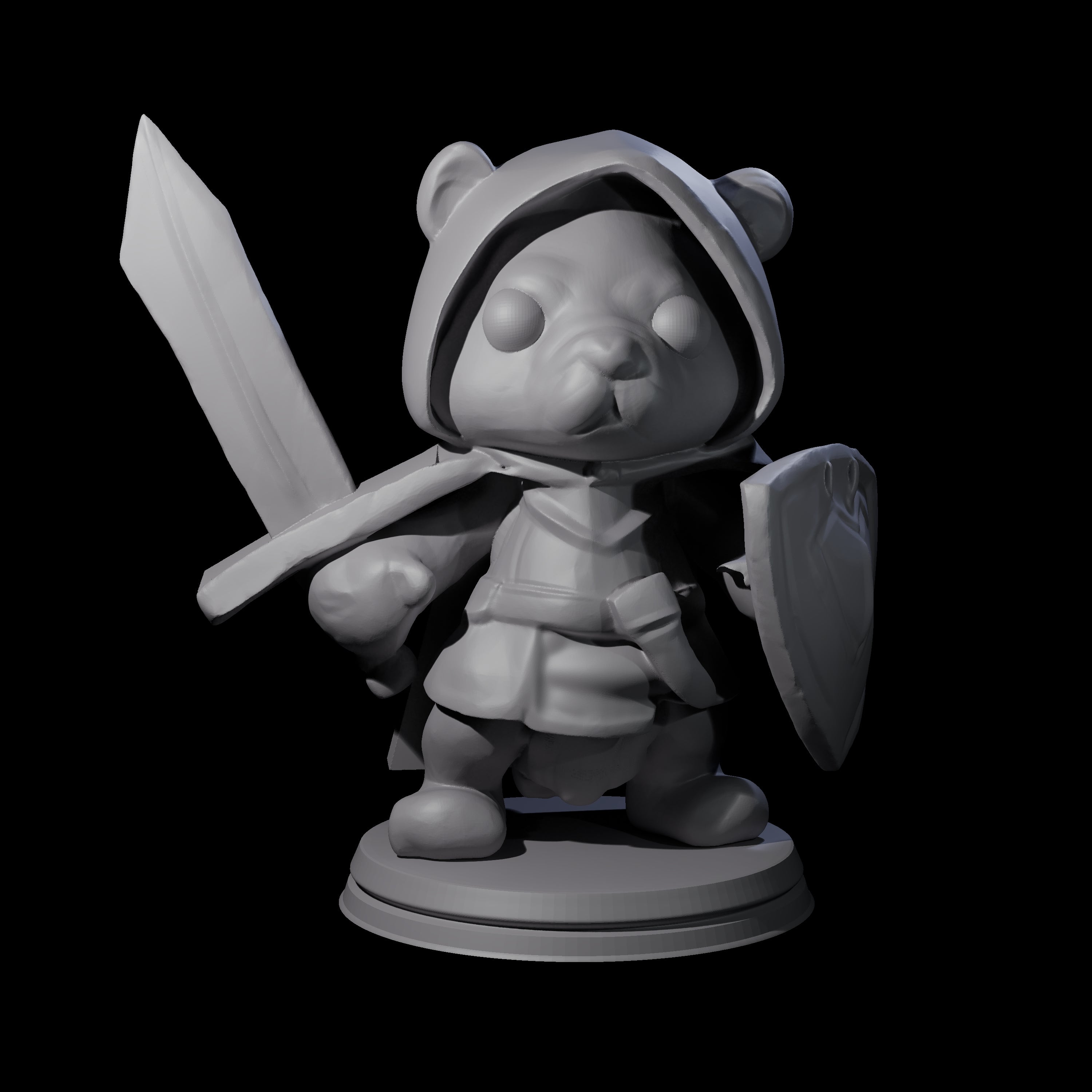 Cute Woodland Ursine C Miniature for Dungeons and Dragons, Pathfinder or other TTRPGs