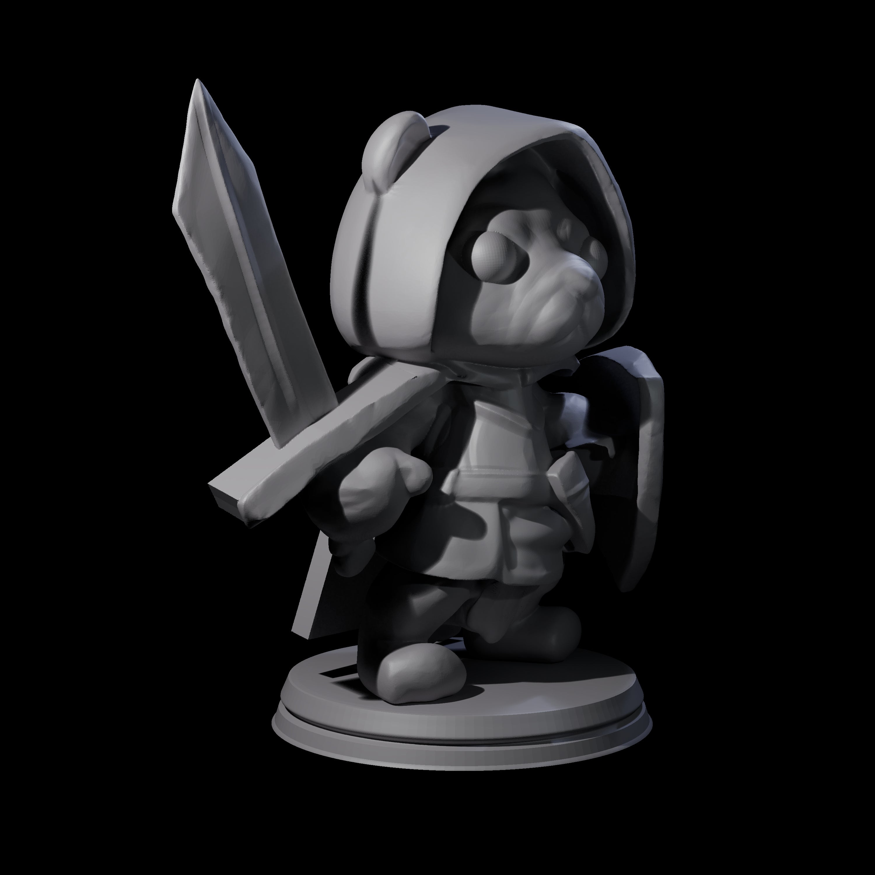 Cute Woodland Ursine C Miniature for Dungeons and Dragons, Pathfinder or other TTRPGs