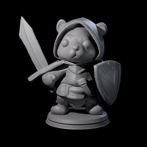 Cute Woodland Ursine C Miniature for Dungeons and Dragons, Pathfinder or other TTRPGs