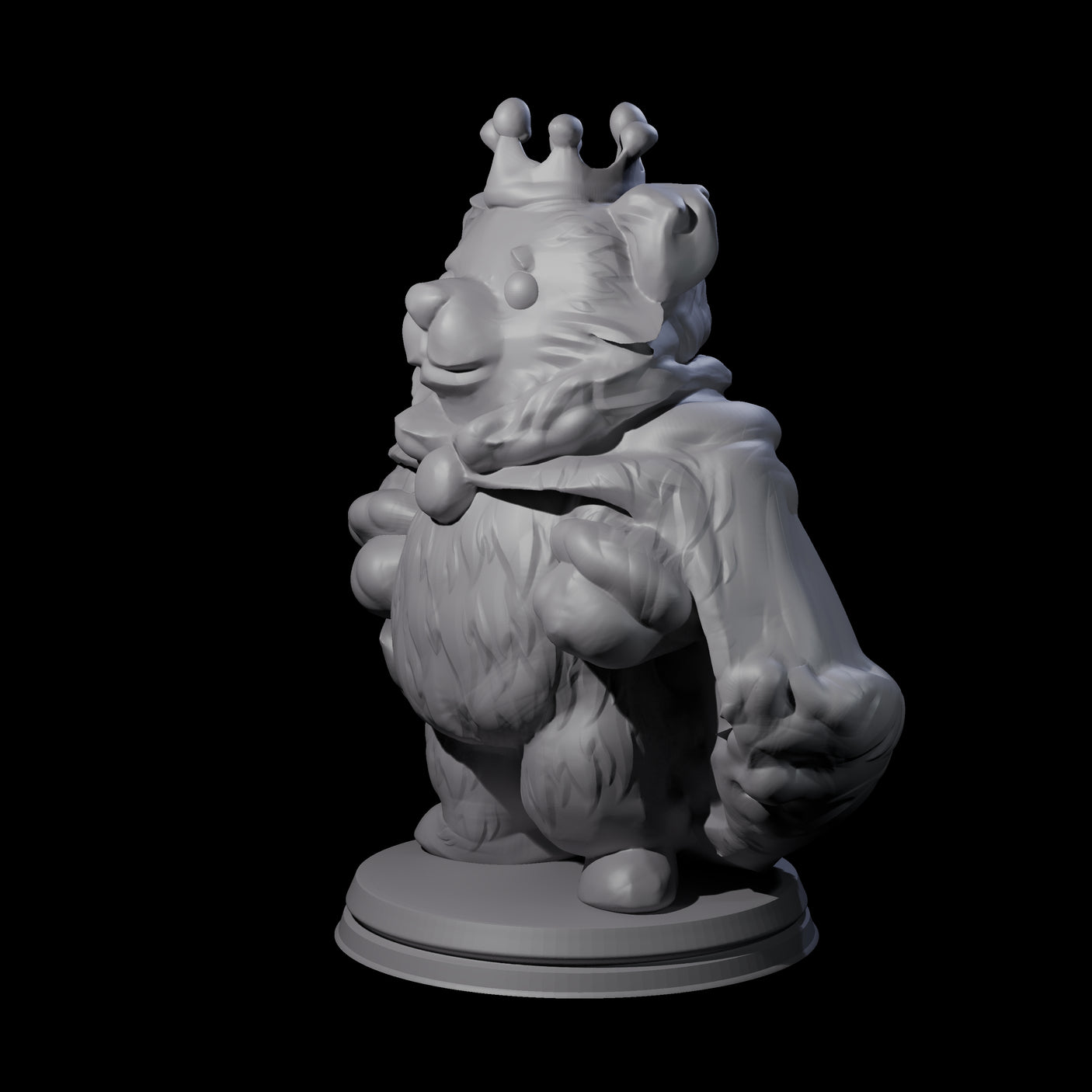Cute Woodland Ursine D Miniature for Dungeons and Dragons, Pathfinder or other TTRPGs