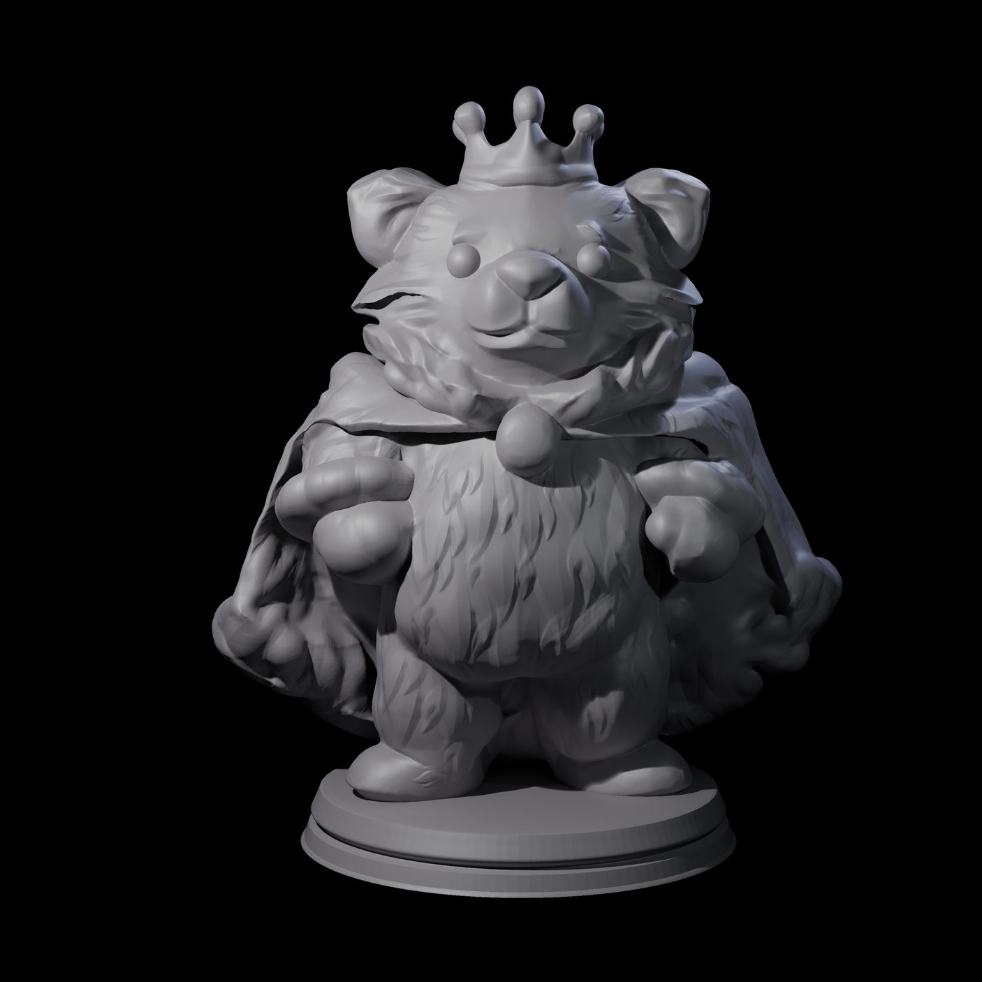 Cute Woodland Ursine D Miniature for Dungeons and Dragons, Pathfinder or other TTRPGs