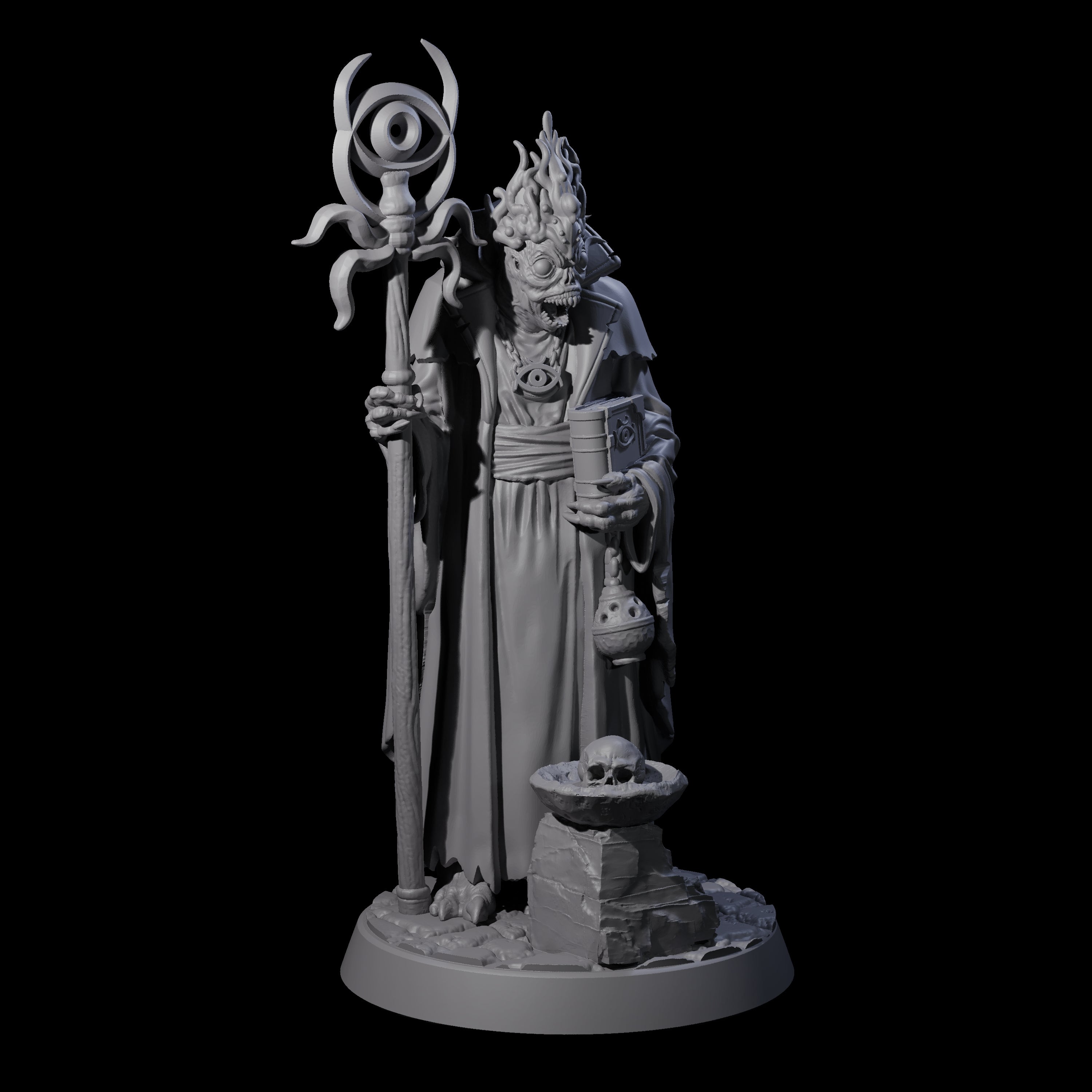 Dagon Worshipping Deep One Priest Miniature for Dungeons and Dragons, Pathfinder or other TTRPGs