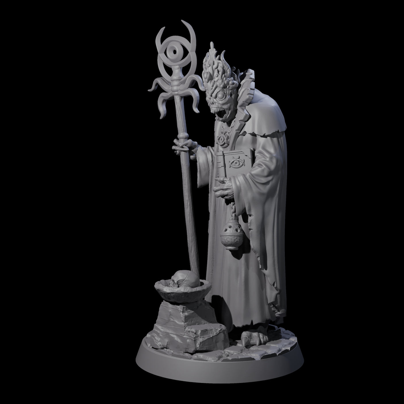 Dagon Worshipping Deep One Priest Miniature for Dungeons and Dragons, Pathfinder or other TTRPGs