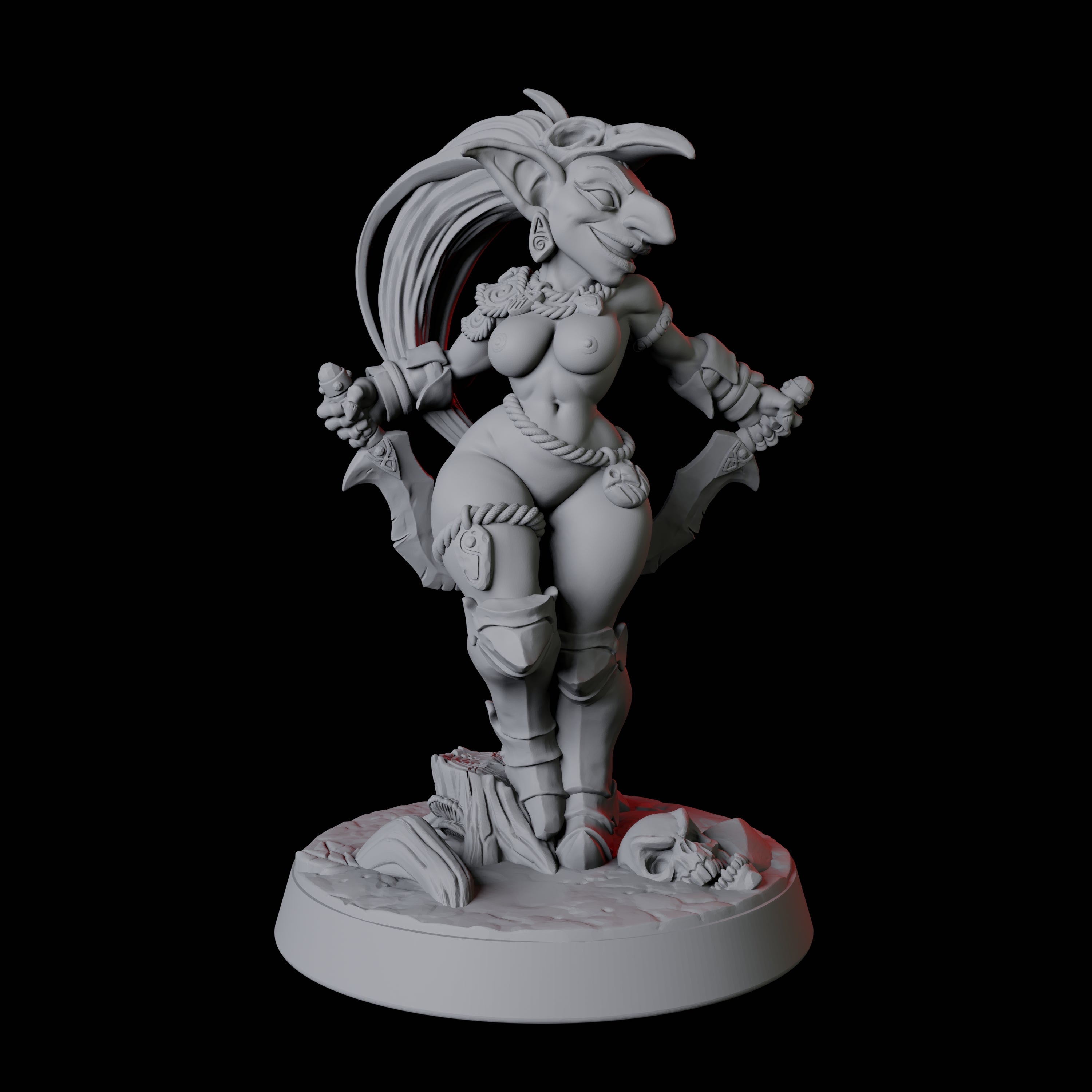 Dancing Goblin Pinup Miniature for Dungeons and Dragons, Pathfinder or other TTRPGs