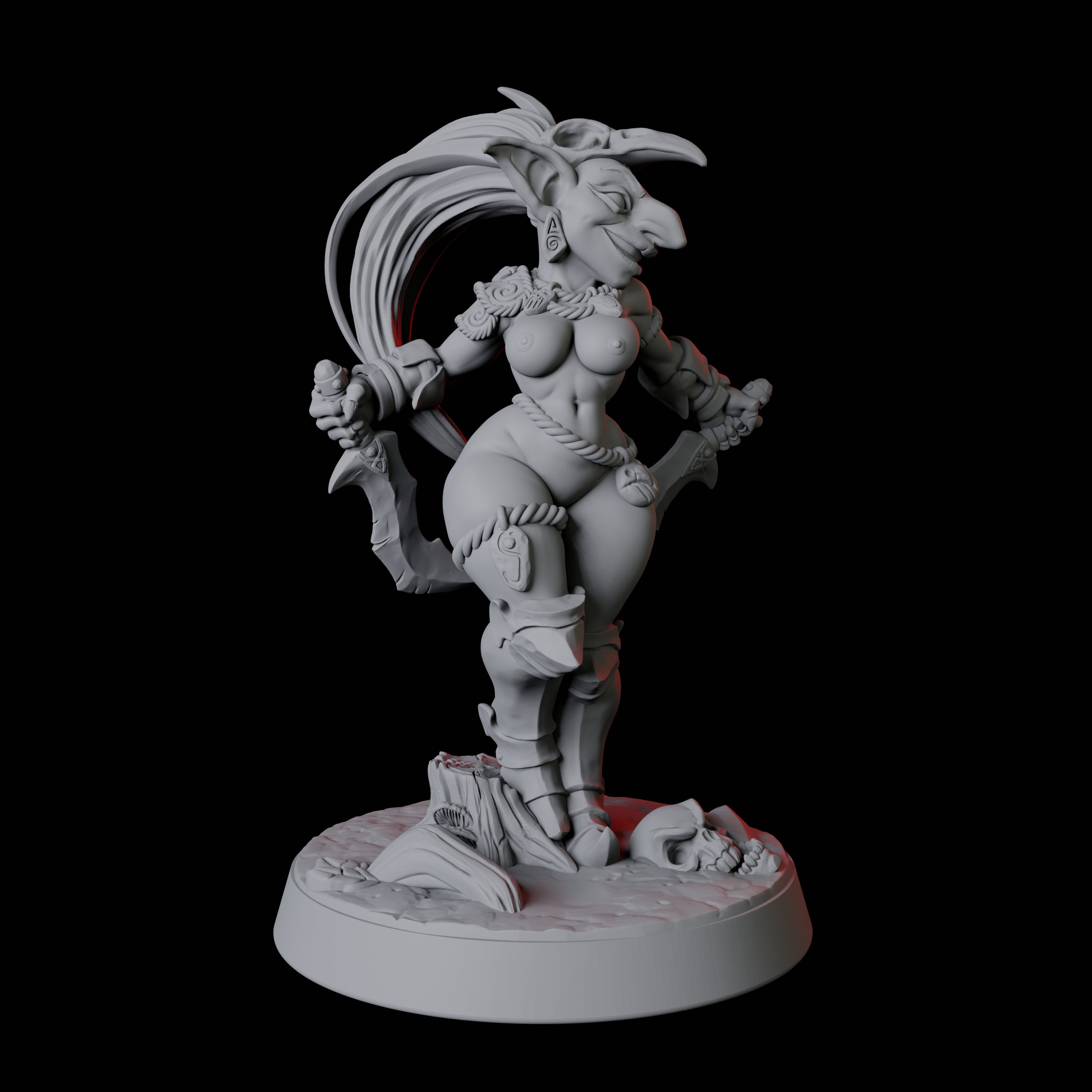 Dancing Goblin Pinup Miniature for Dungeons and Dragons, Pathfinder or other TTRPGs