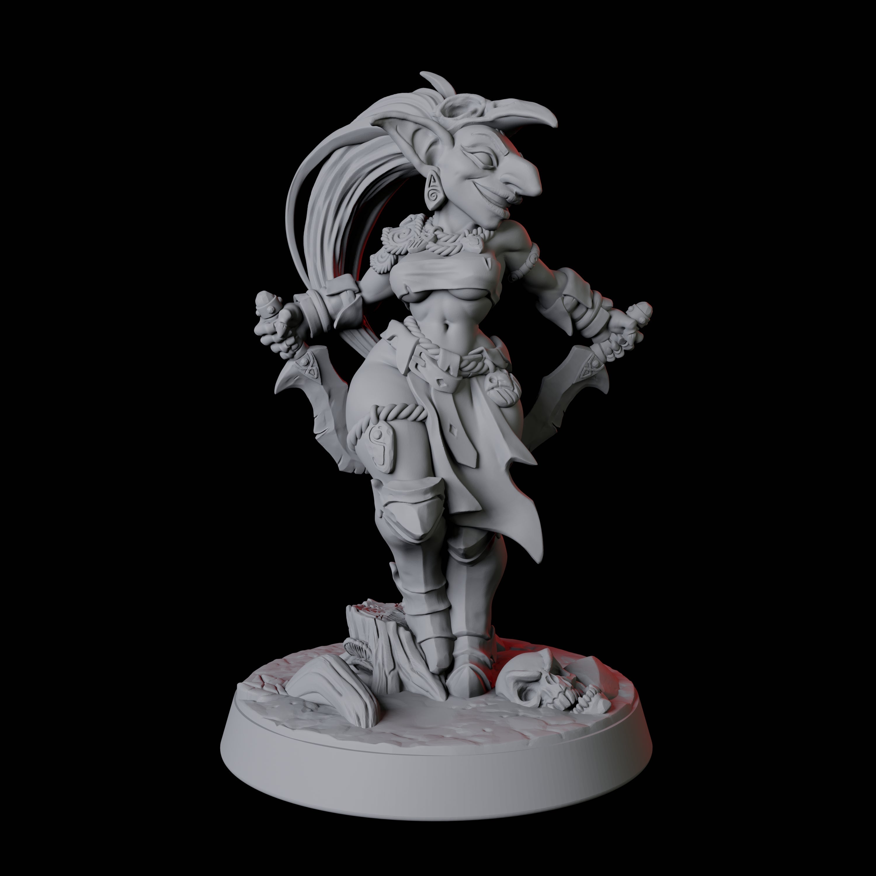 Dancing Goblin Pinup Miniature for Dungeons and Dragons, Pathfinder or other TTRPGs