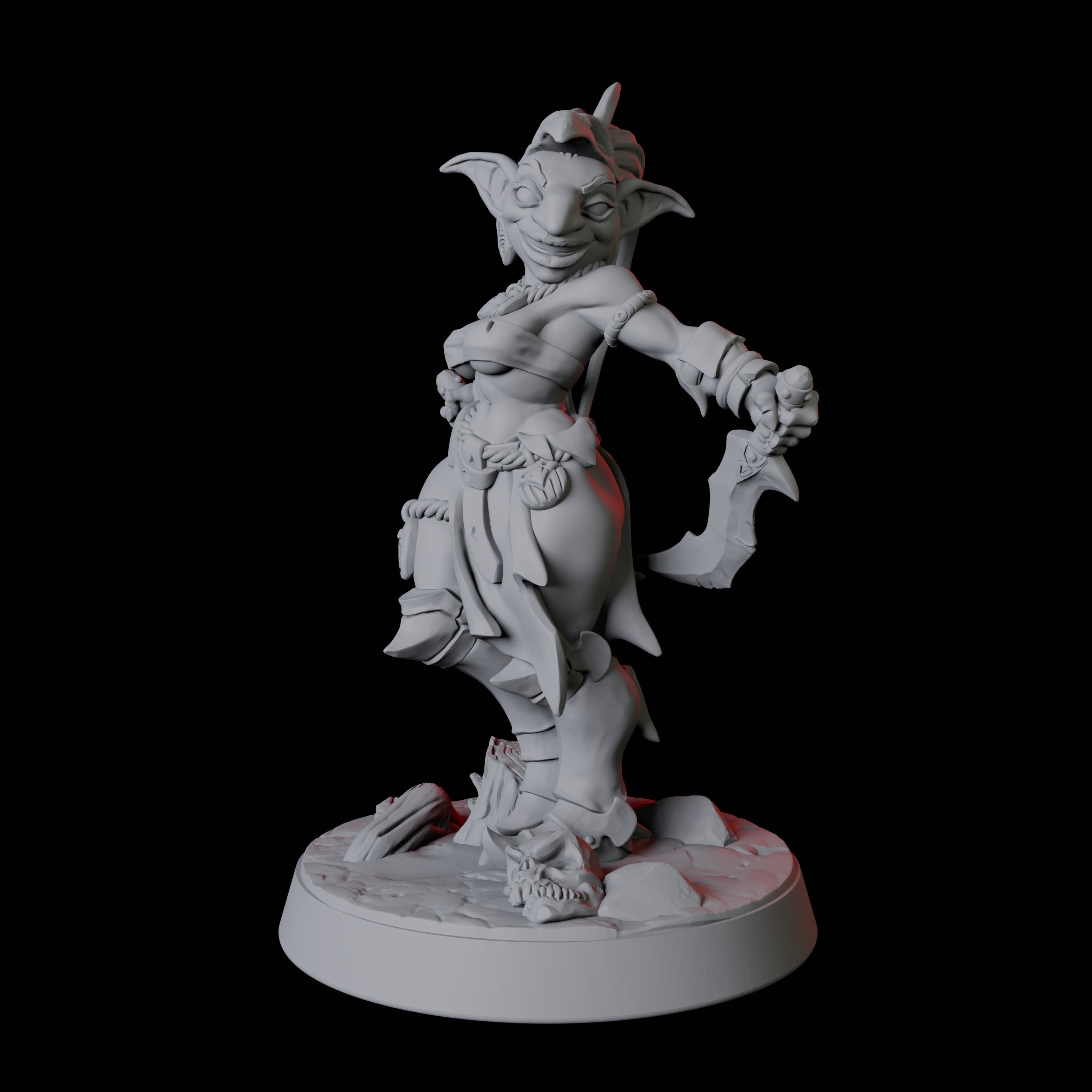 Dancing Goblin Pinup Miniature for Dungeons and Dragons, Pathfinder or other TTRPGs
