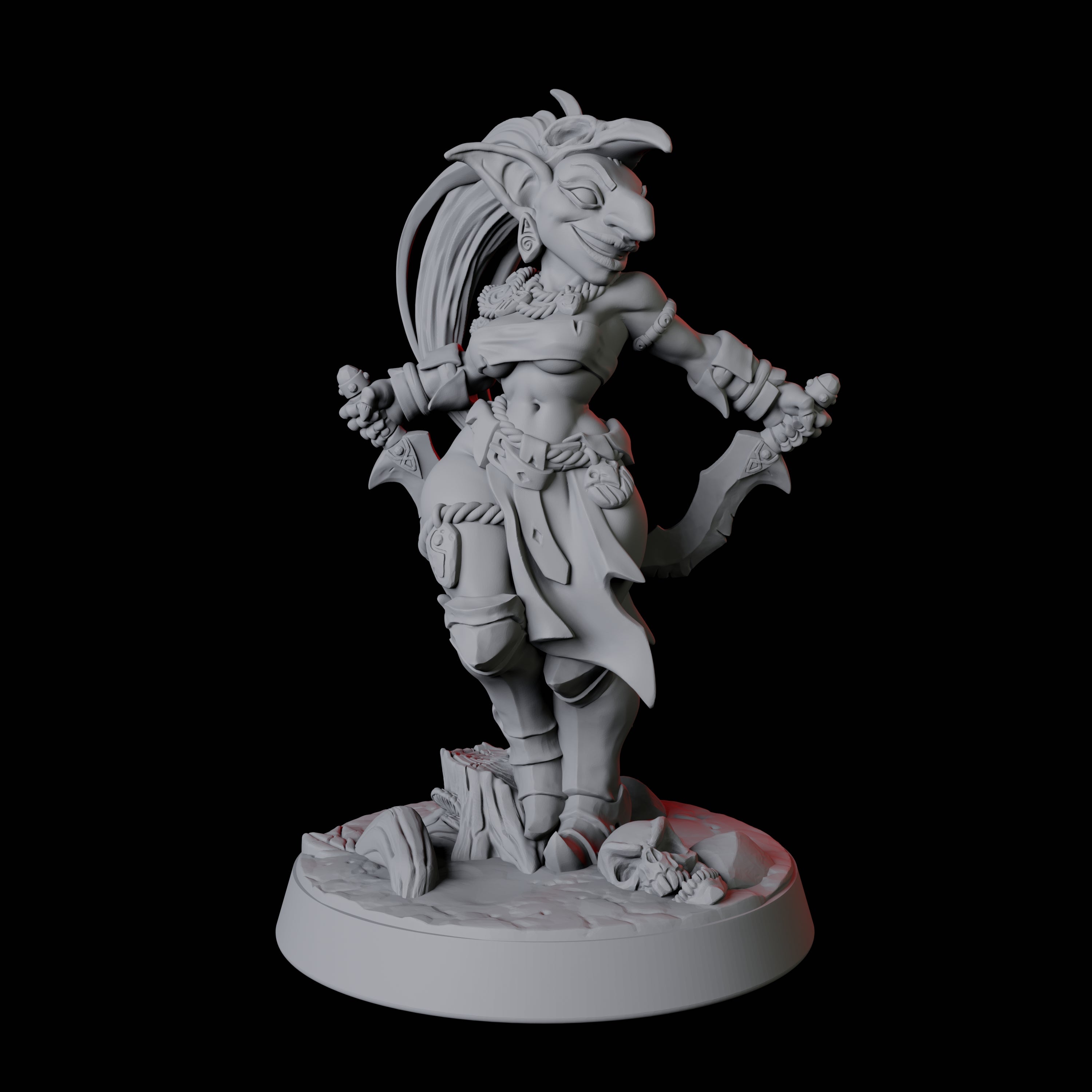 Dancing Goblin Pinup Miniature for Dungeons and Dragons, Pathfinder or other TTRPGs
