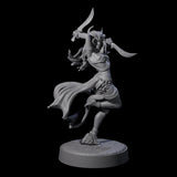 Dancing Tiefling Rogue Miniature for Dungeons and Dragons, Pathfinder or other TTRPGs