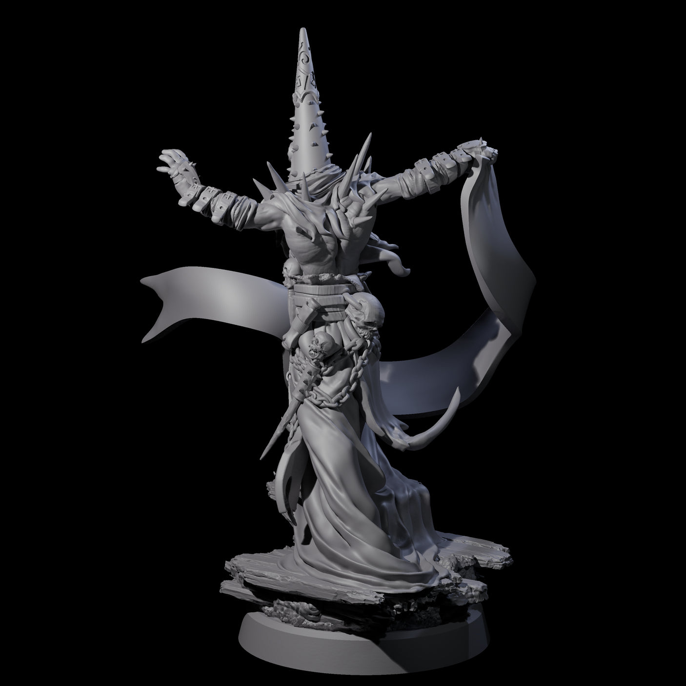 Dancing Warlock of the Fiend Miniature for Dungeons and Dragons, Pathfinder or other TTRPGs