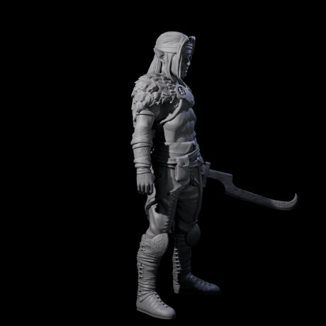 Dangerous Elf Barbarian Miniature for Dungeons and Dragons, Pathfinder or other TTRPGs