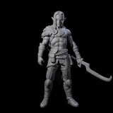Dangerous Elf Barbarian Miniature for Dungeons and Dragons, Pathfinder or other TTRPGs