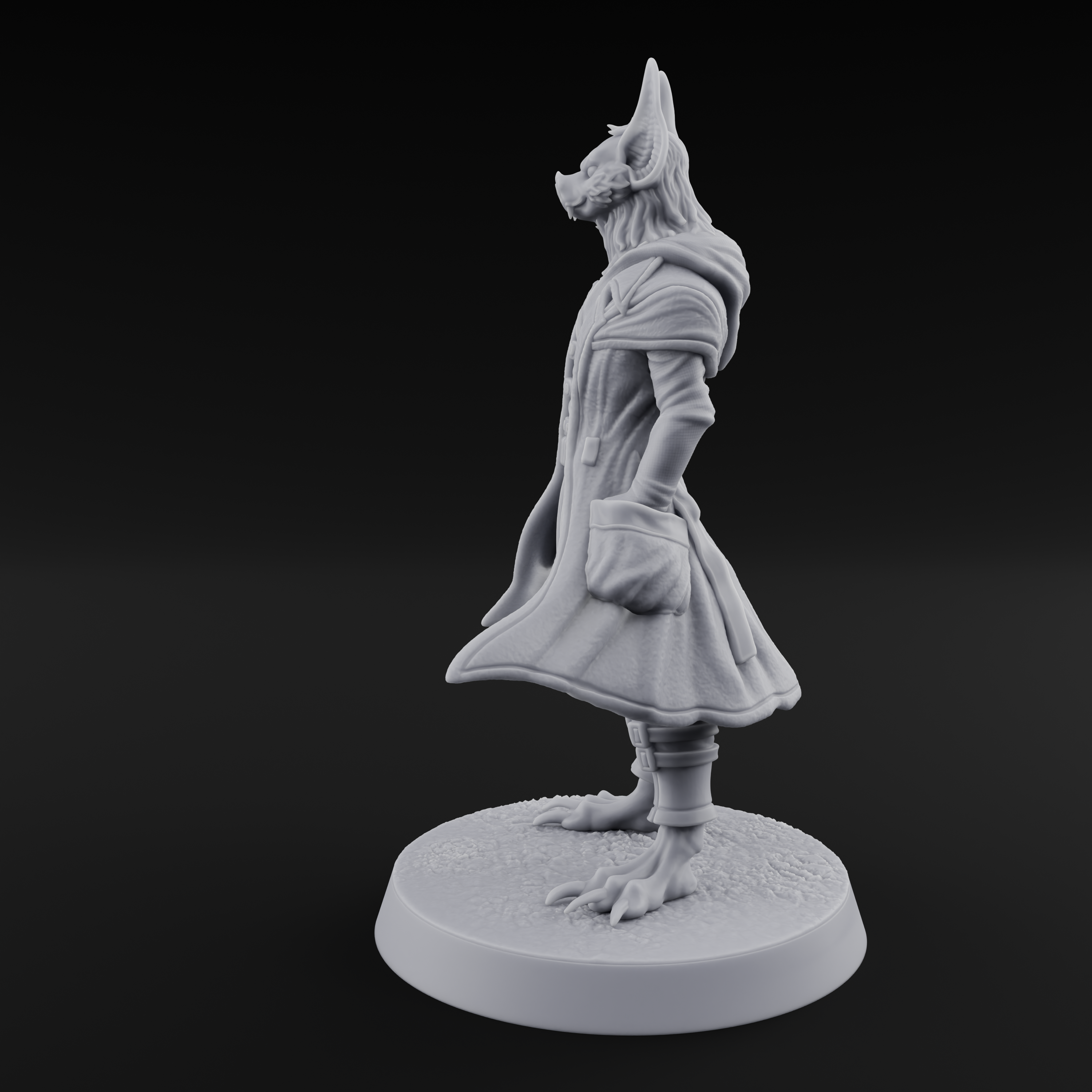 Dapper Werebat Nobleman Miniature for Dungeons and Dragons, Pathfinder or other TTRPGs
