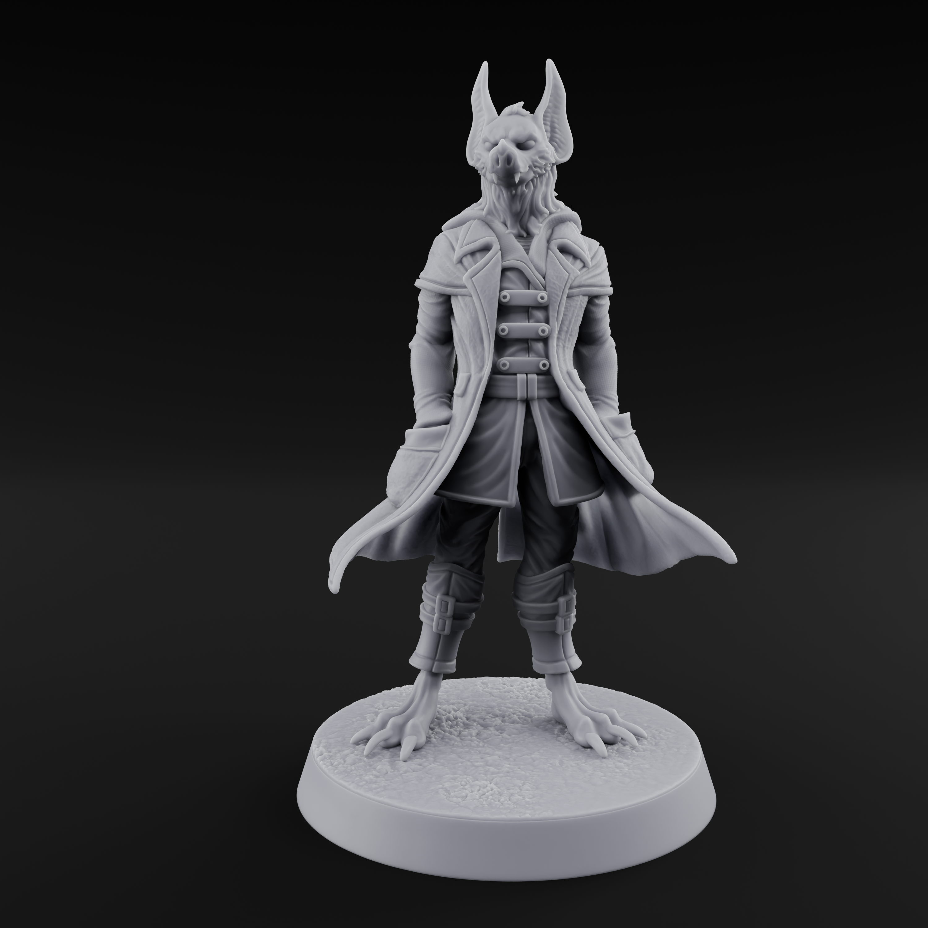 Dapper Werebat Nobleman Miniature for Dungeons and Dragons, Pathfinder or other TTRPGs