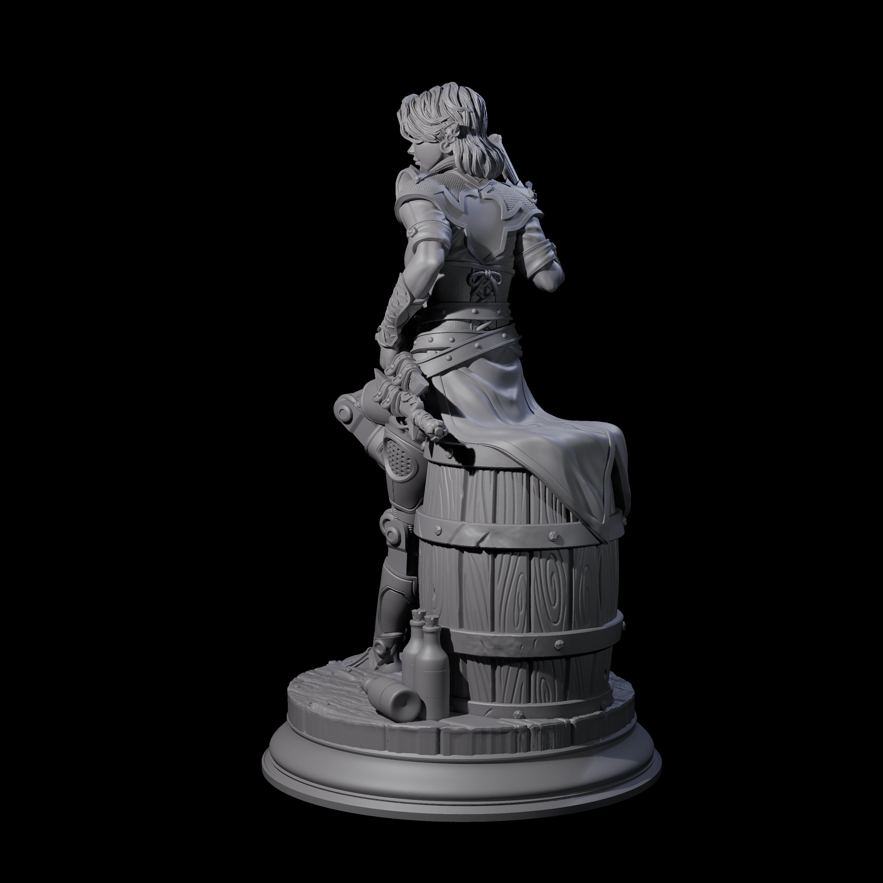 Daring Elf Gunslinger Miniature for Dungeons and Dragons, Pathfinder or other TTRPGs