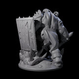 Daring Orc Warlord Miniature for Dungeons and Dragons, Pathfinder or other TTRPGs