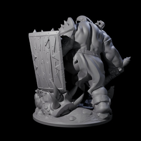 Daring Orc Warlord Miniature for Dungeons and Dragons, Pathfinder or other TTRPGs