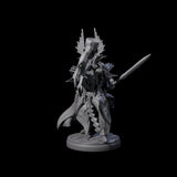 Dark Elf Trumpteer A Miniature for Dungeons and Dragons, Pathfinder or other TTRPGs