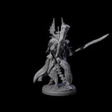 Dark Elf Trumpteer A Miniature for Dungeons and Dragons, Pathfinder or other TTRPGs