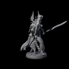 Dark Elf Trumpteer A Miniature for Dungeons and Dragons, Pathfinder or other TTRPGs