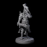 Dark Elf Trumpteer B Miniature for Dungeons and Dragons, Pathfinder or other TTRPGs
