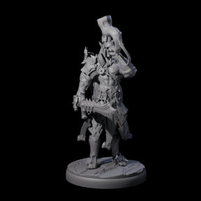 Dark Elf Trumpteer B Miniature for Dungeons and Dragons, Pathfinder or other TTRPGs