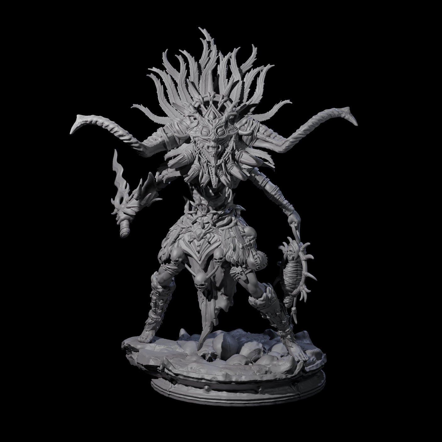 Dark Elf Umbral Seer A Miniature for Dungeons and Dragons, Pathfinder or other TTRPGs