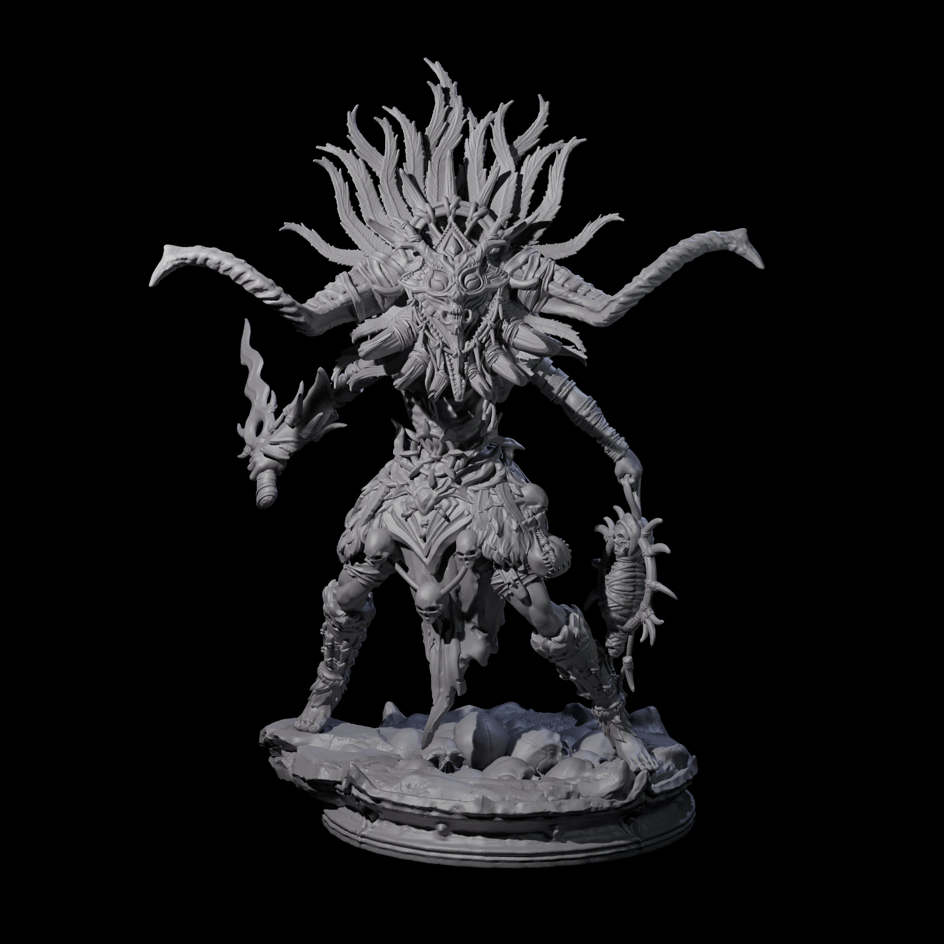 Dark Elf Umbral Seer A Miniature for Dungeons and Dragons, Pathfinder or other TTRPGs
