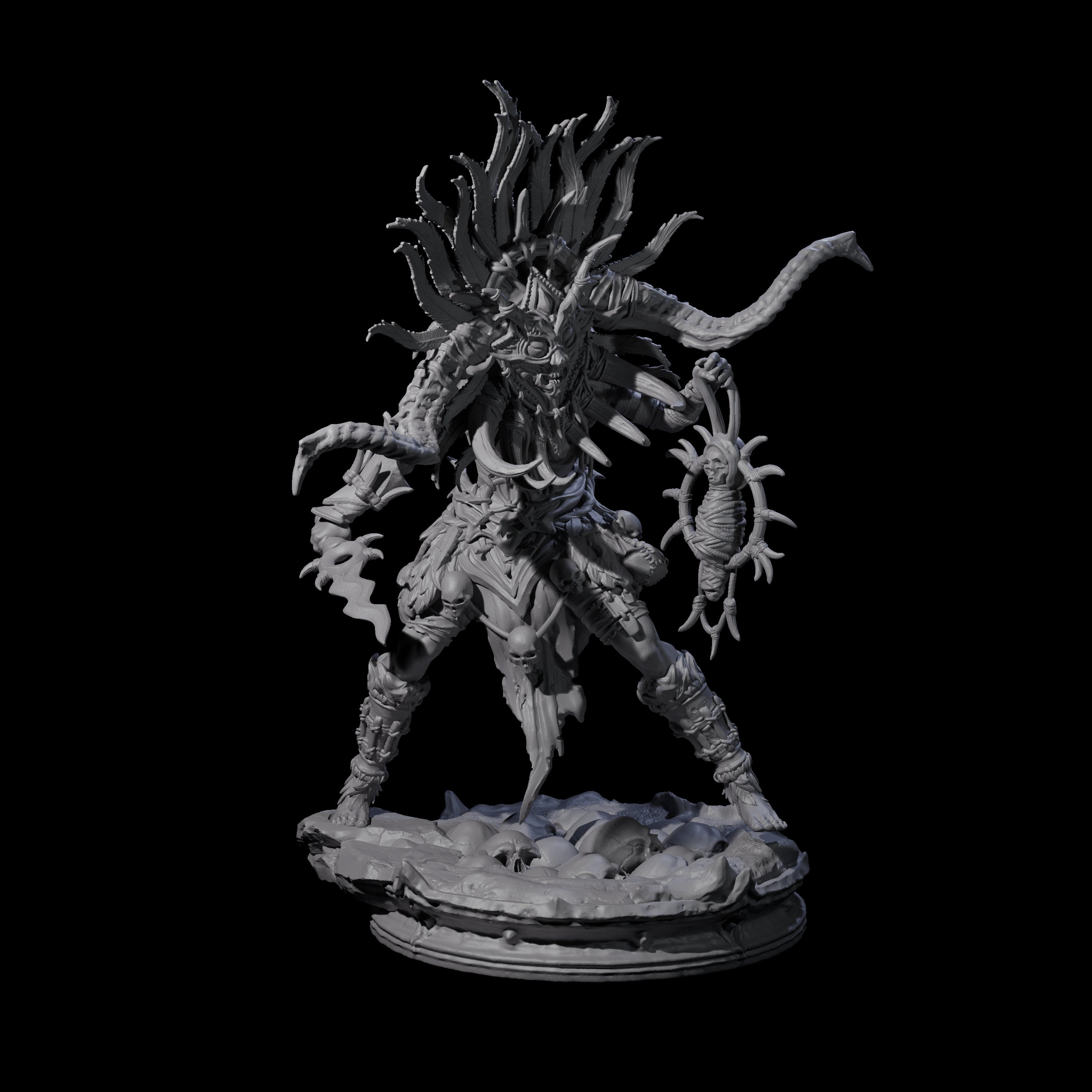 Dark Elf Umbral Seer B Miniature for Dungeons and Dragons, Pathfinder or other TTRPGs
