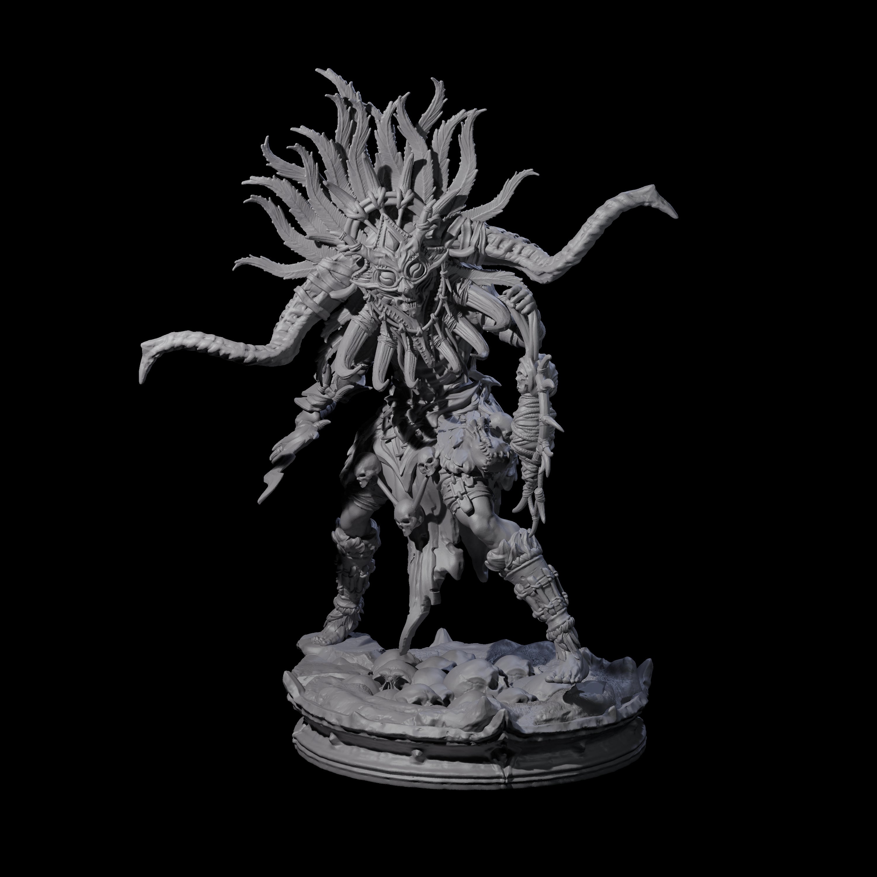 Dark Elf Umbral Seer B Miniature for Dungeons and Dragons, Pathfinder or other TTRPGs