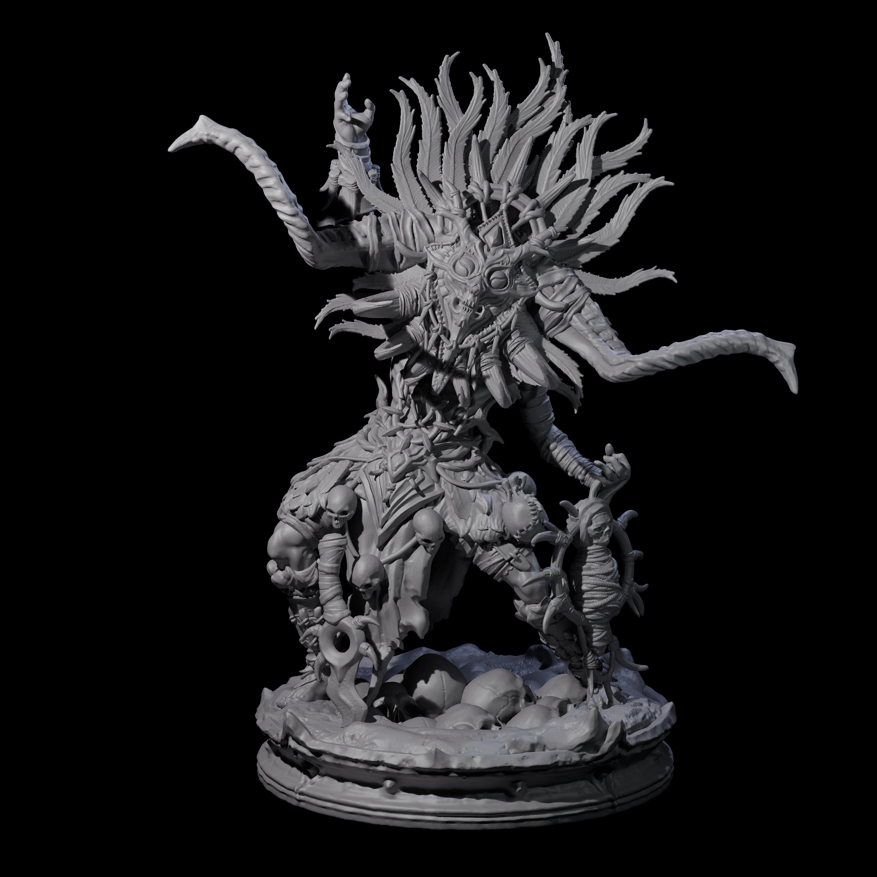 Dark Elf Umbral Seer C Miniature for Dungeons and Dragons, Pathfinder or other TTRPGs