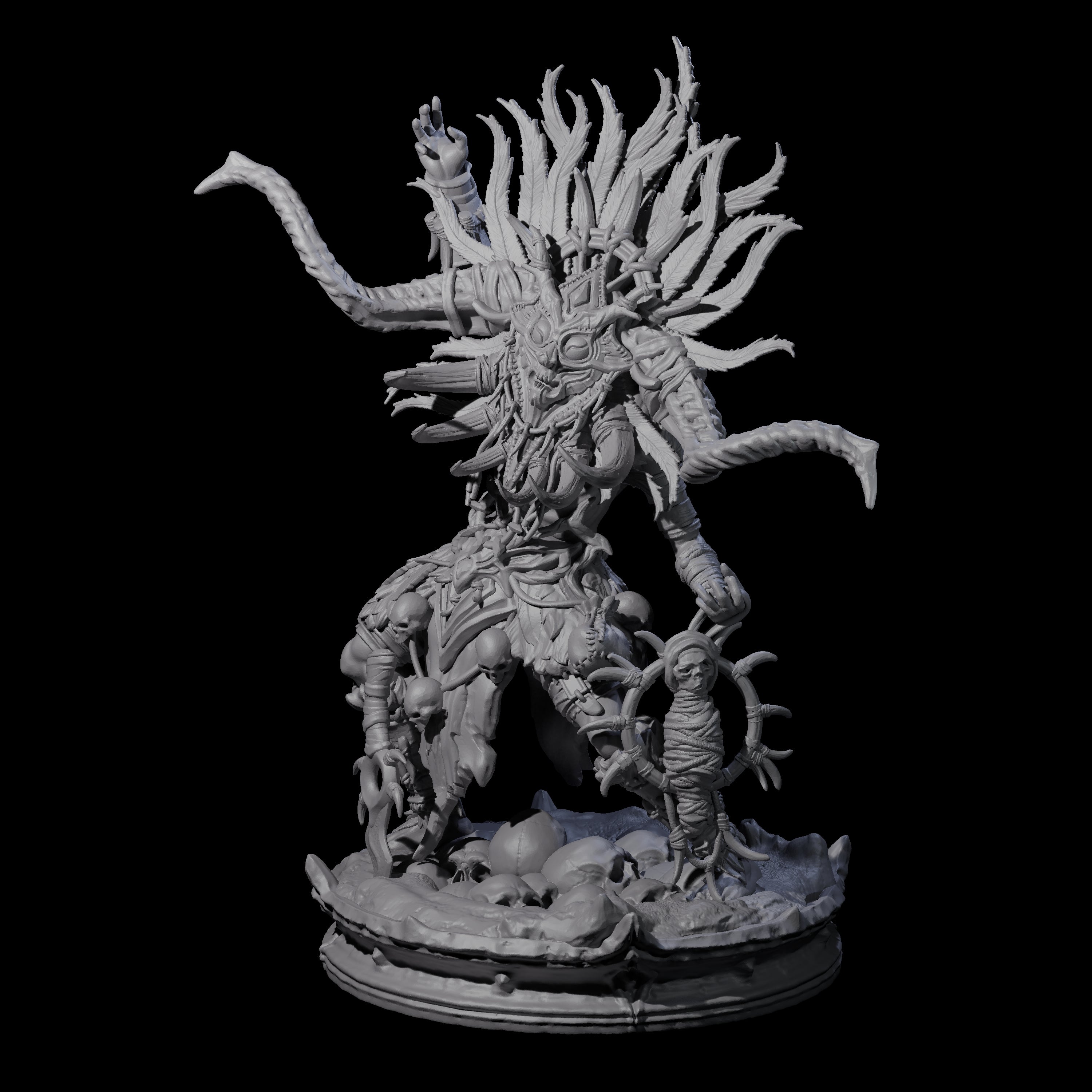 Dark Elf Umbral Seer C Miniature for Dungeons and Dragons, Pathfinder or other TTRPGs