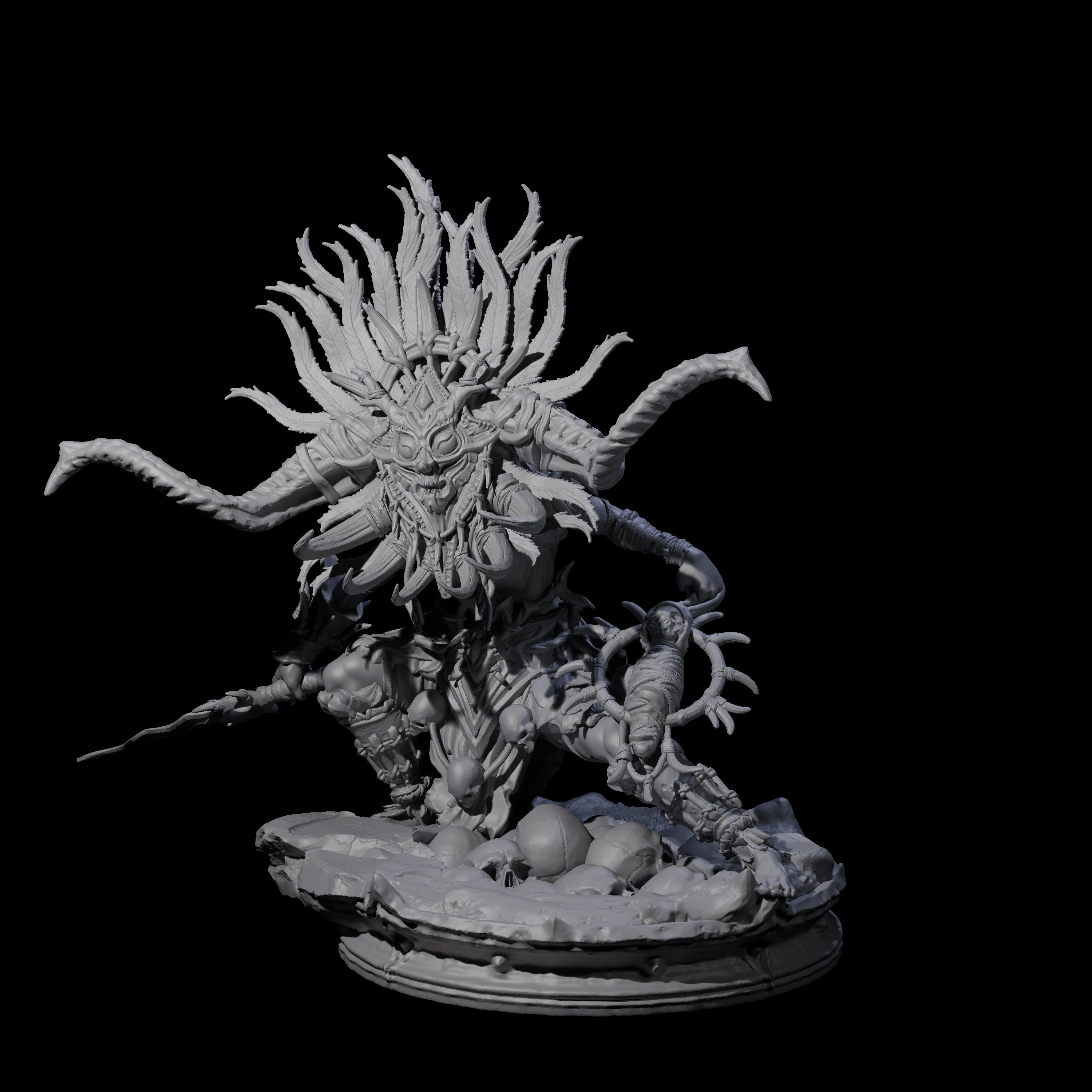 Dark Elf Umbral Seer D Miniature for Dungeons and Dragons, Pathfinder or other TTRPGs