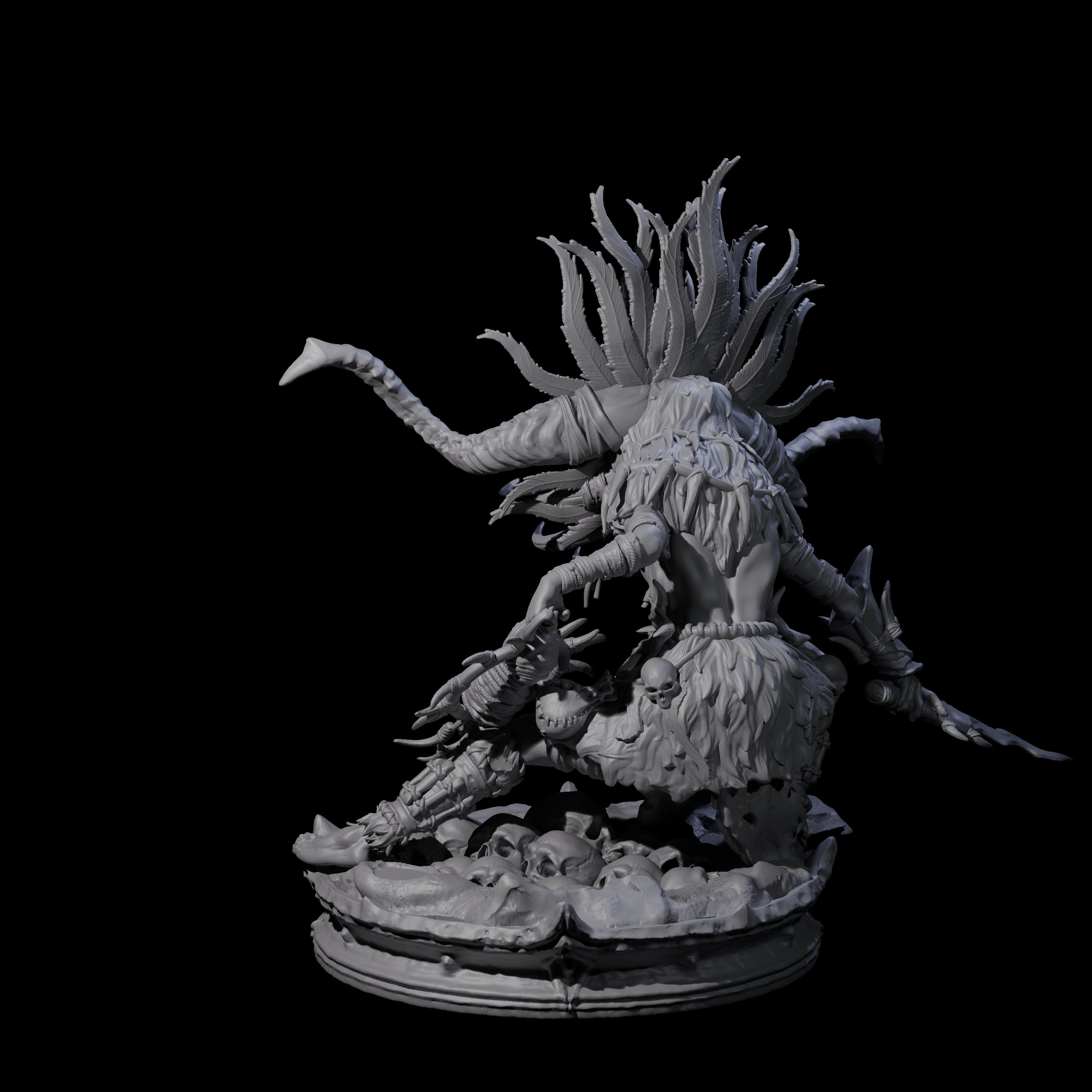 Dark Elf Umbral Seer D Miniature for Dungeons and Dragons, Pathfinder or other TTRPGs